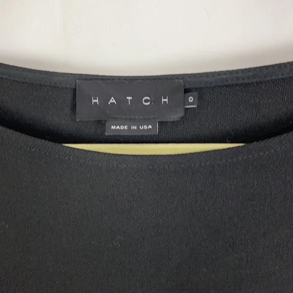 HATCH Maternity Shift Mini Short Dress Black Boat Neckline size 0 - Picture 6 of 11